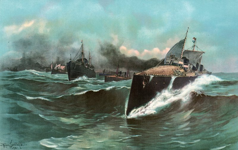 La flotilla de torpederos de España en ruta desde las Canarias a Puerto Rico de William Louis Jnr. Sonntag