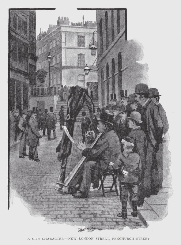 Un Personaje de la Ciudad, New London Street, Fenchurch Street de William Luker