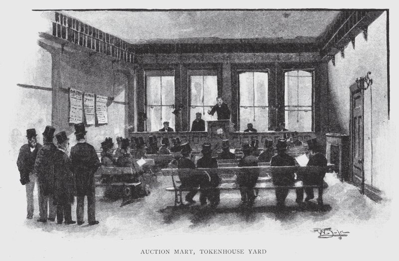 Martillo de Subastas, Tokenhouse Yard de William Luker
