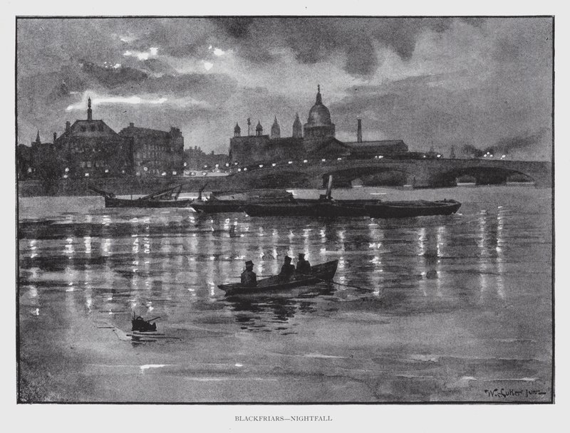 Blackfriars, al anochecer de William Luker