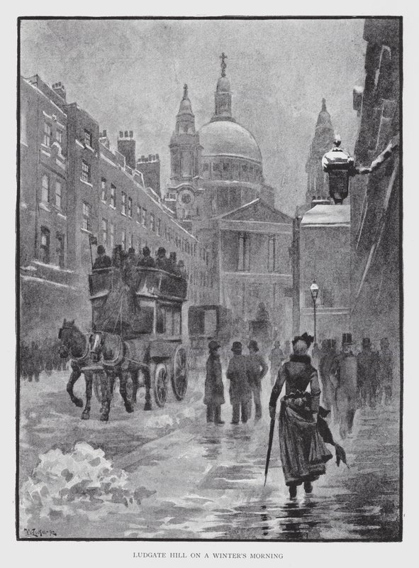 Ludgate Hill en una mañana de invierno de William Luker