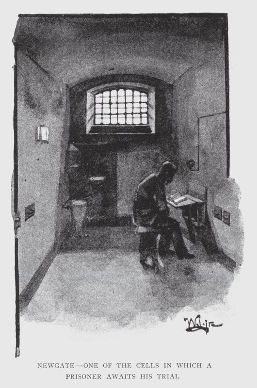 Newgate, una de las celdas en las que un prisionero espera su juicio de William Luker