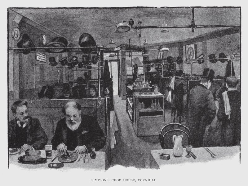 Casa de Comidas de Simpson, Cornhill de William Luker