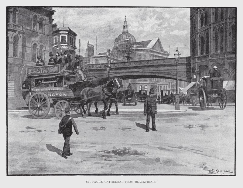 Catedral de San Pablo desde Blackfriars de William Luker