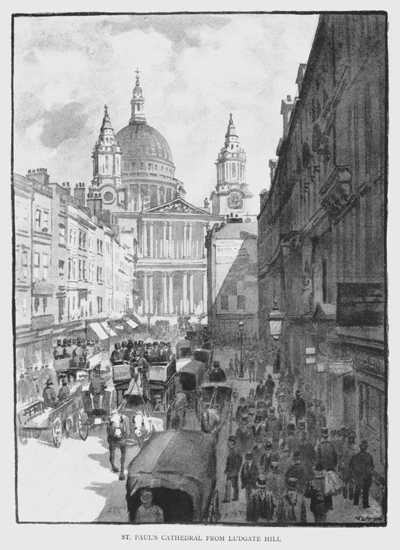 Catedral de San Pablo desde Ludgate Hill de William Luker