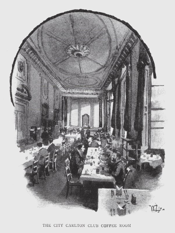 Sala de café del City Carlton Club de William Luker