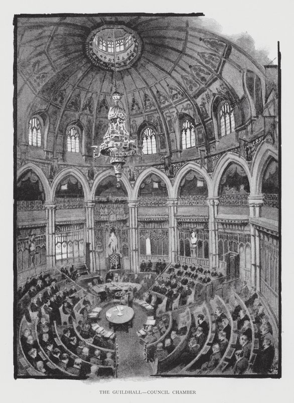El Guildhall, Cámara del Consejo de William Luker