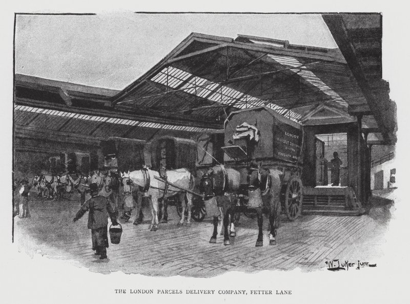La Compañía de Entrega de Paquetes de Londres, Fetter Lane de William Luker