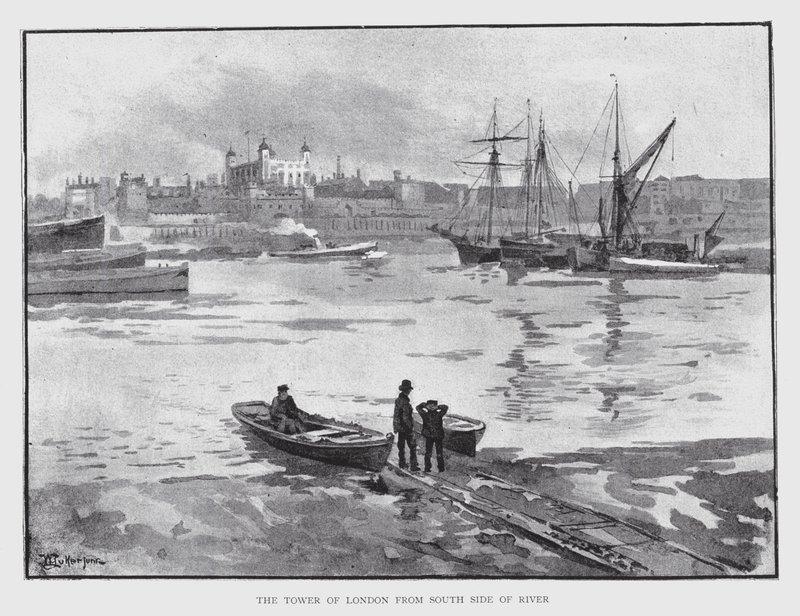 La Torre de Londres desde el Lado Sur del Río de William Luker