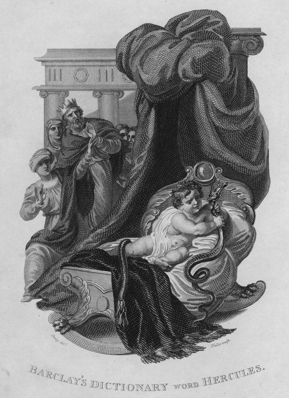 Diccionario de Barclays, palabra: Hércules (grabado) de William Marshall (after) Craig