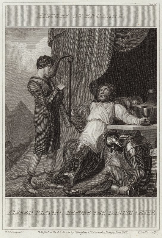 Alfred tocando ante el jefe danés de William Marshall Craig