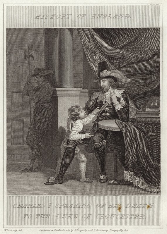Carlos I hablando de su muerte al Duque de Gloucester de William Marshall Craig