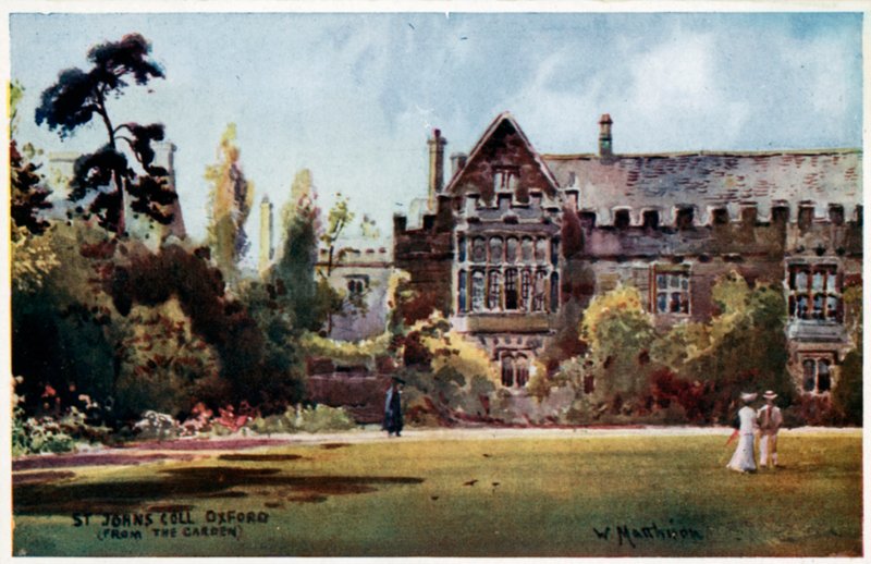 Colegio de San Juan, desde el jardín de William Matthison