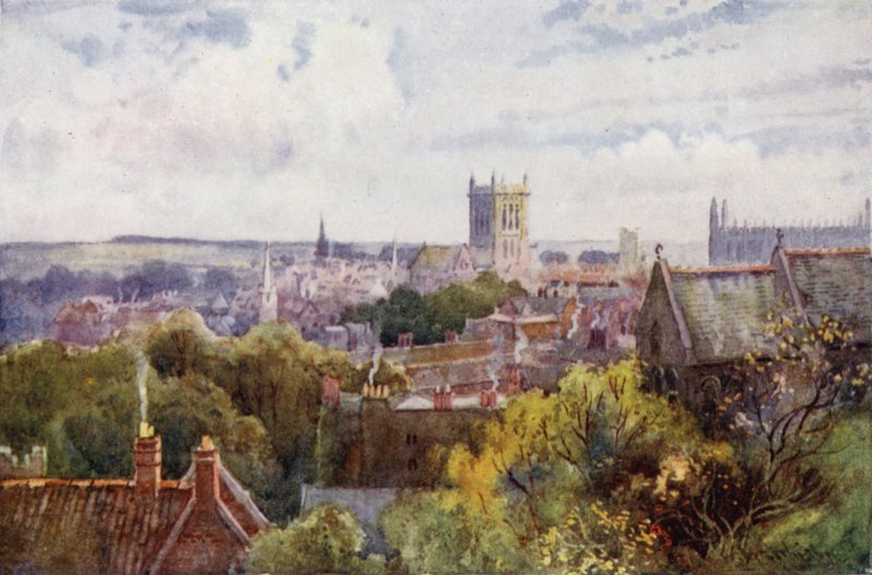Vista de Cambridge desde Castle Hill de William Matthison