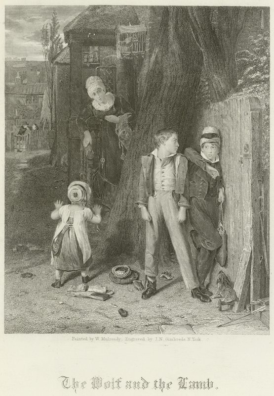 El Lobo y el Cordero de William Mulready