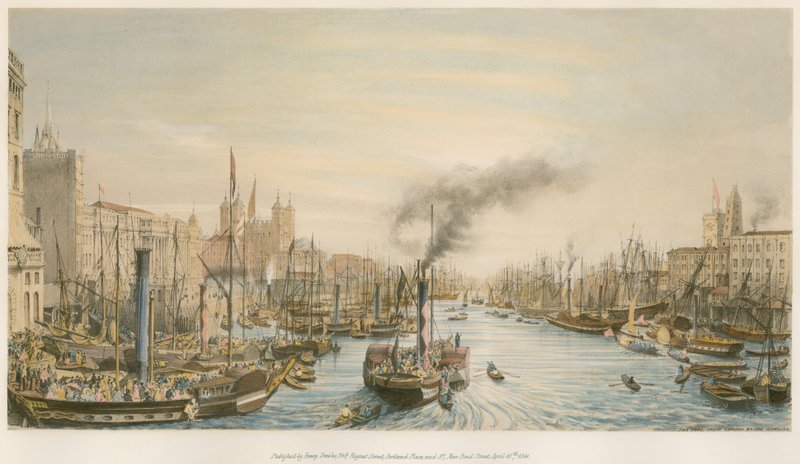 La piscina, desde London Bridge, mañana de William Parrott