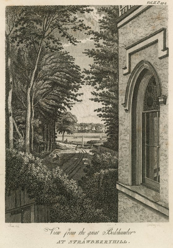 Vista desde la gran cámara en Strawberry Hill, Londres de William Pars