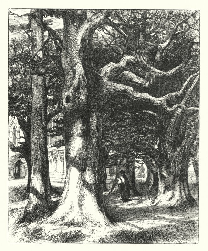 El Camino a la Sala Capitular (grabado) de William Paton Burton