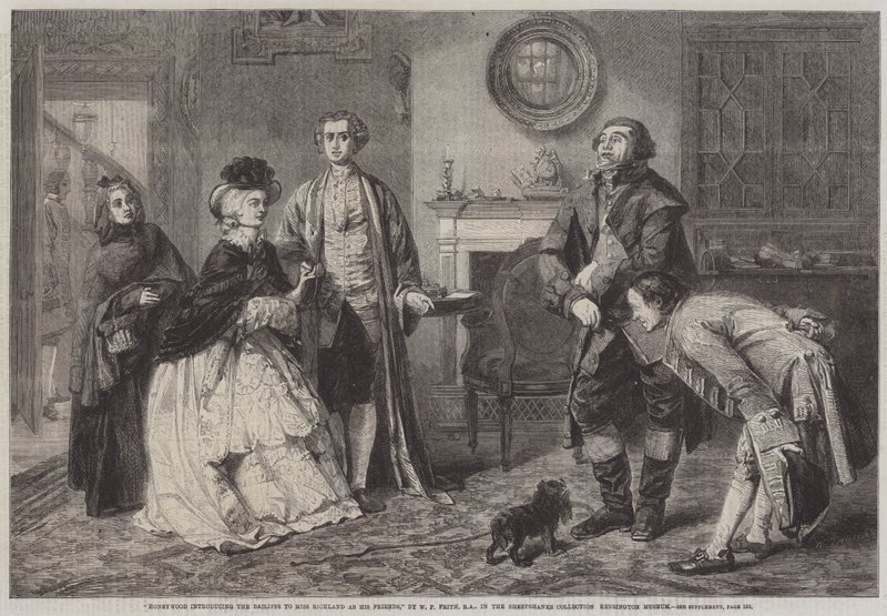 Honeywood presentando a los alguaciles a la señorita Richland como sus amigos de William Powell Frith