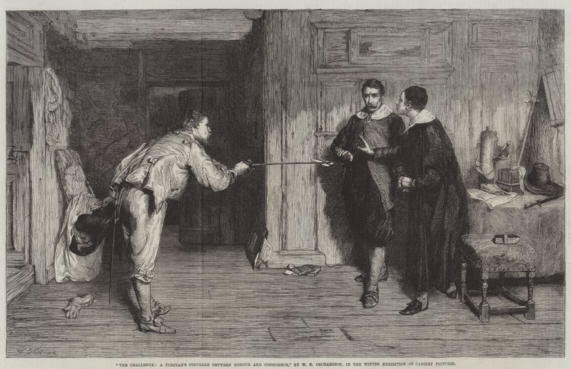 El desafío, la lucha de un puritano entre el honor y la conciencia de William Quiller Orchardson