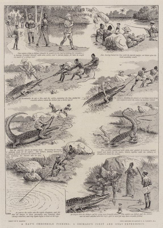 Un día de pesca de cocodrilos, la primera y única experiencia de un Shikari de William Ralston