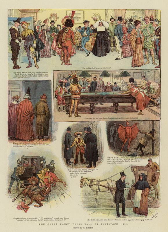 El gran baile de disfraces en Tavistock Hill de William Ralston