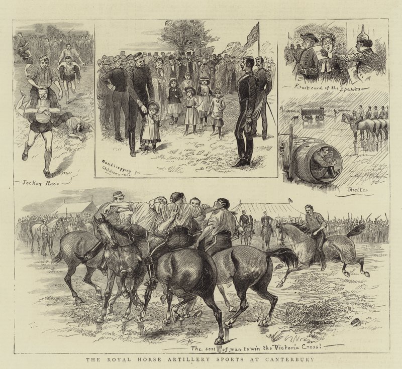 Deportes de la Artillería Real a Caballo en Canterbury de William Ralston