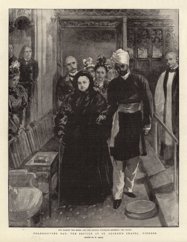 Día de Acción de Gracias, el Servicio en la Capilla de San Jorge, Windsor de William Small