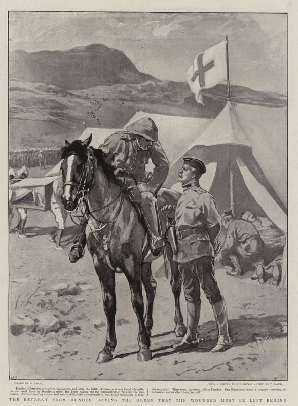 La Retirada de Dundee, dando la Orden de que los Heridos deben ser dejados atrás de William Small
