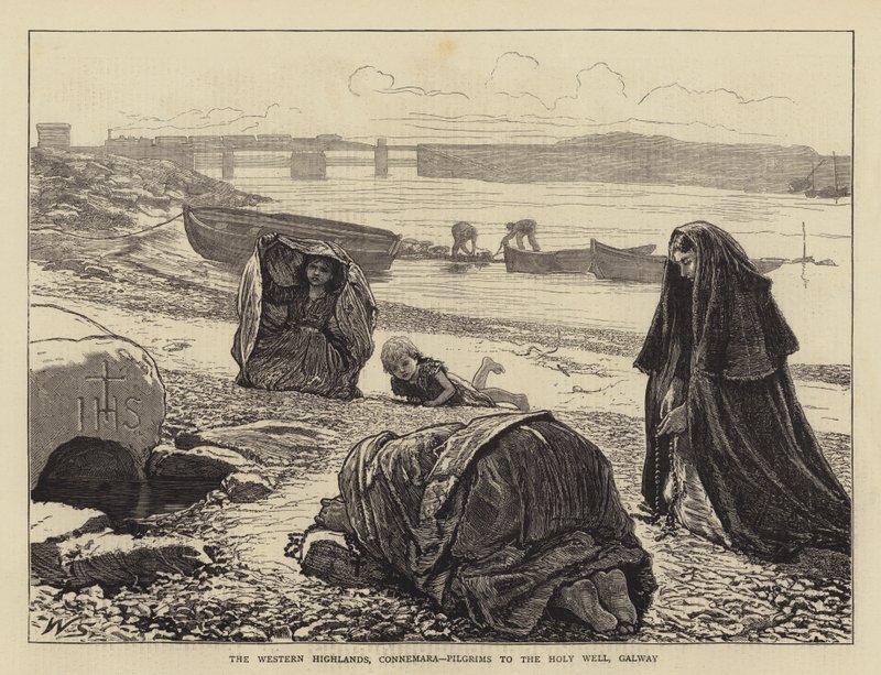 Las Tierras Altas Occidentales, Connemara, peregrinos al Pozo Sagrado, Galway de William Small