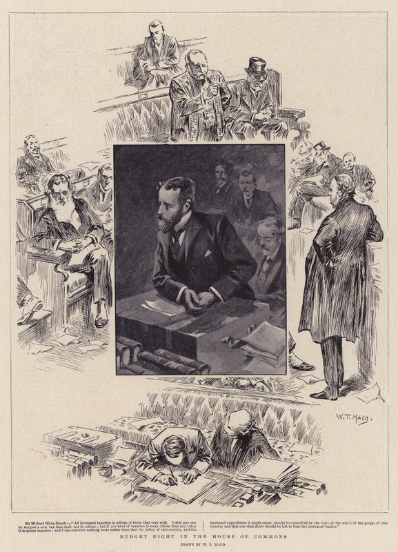 Noche de presupuesto en la Cámara de los Comunes de William T. Maud