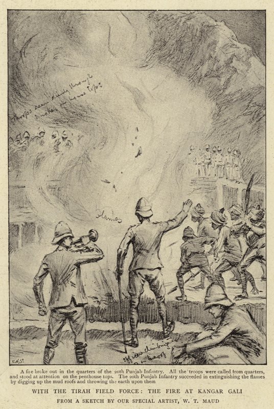 Con la Fuerza de Campo de Tirah, el incendio en Kangar Gali de William T. Maud