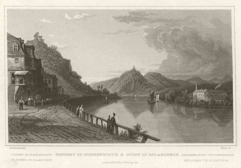 Convento de Nonnenworth y ruinas de Rolandseck de William Tombleson
