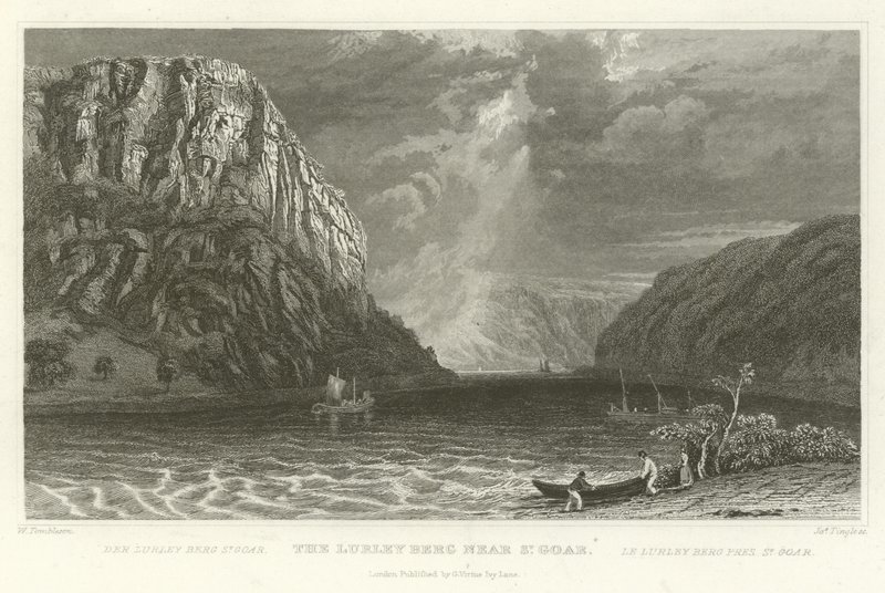 El Lurley Berg cerca de St Goar de William Tombleson
