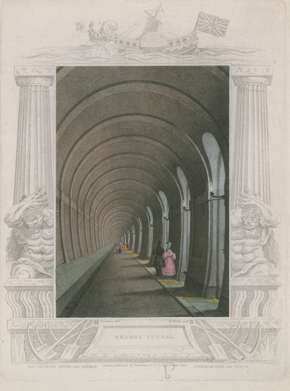 El túnel del Támesis de William Tombleson