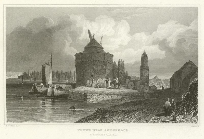 Torre cerca de Andernach de William Tombleson