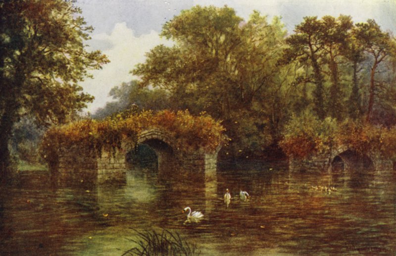 River Avon, Warwick Castle (colour litho) de William W. Quatremain