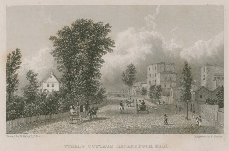 La cabaña de Sir Richard Steele, Haverstock Hill de William Westall