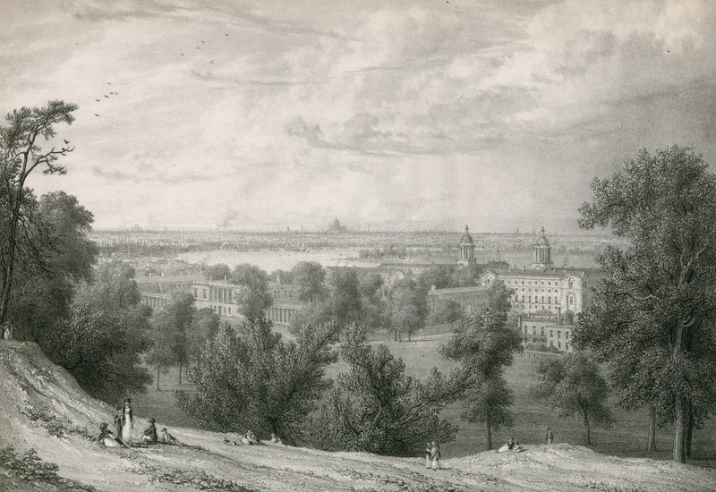 Vista de Greenwich, Londres de William Westall