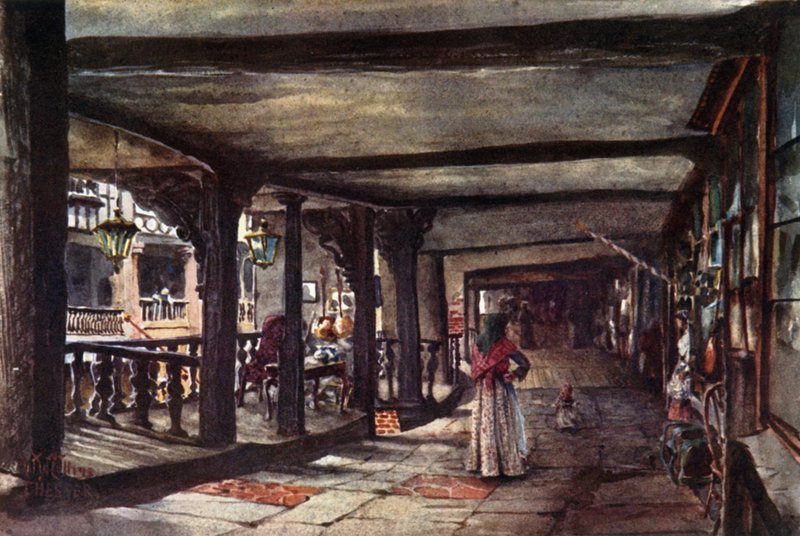 Chester, the Rows (litografía en color) de William Wiehe Collins