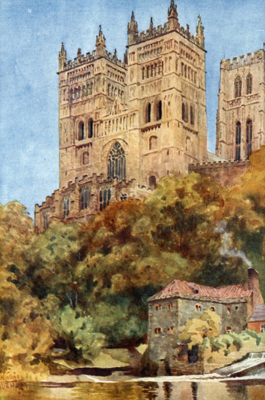Durham, las Torres del Oeste (litografía en color) de William Wiehe Collins