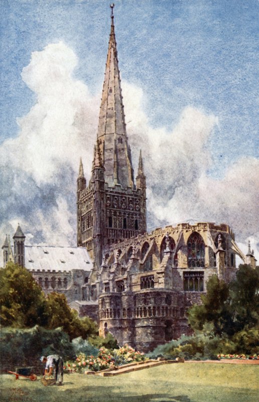 Norwich desde el noreste (litografía en color) de William Wiehe Collins