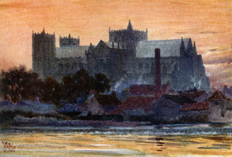 Ripon, la Catedral (litografía en color) de William Wiehe Collins