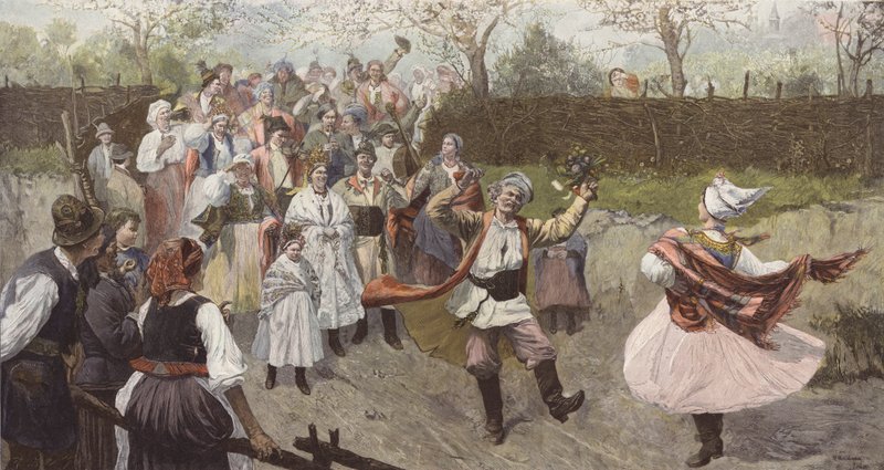 Boda campesina polaca de Wincenty Wodzinowsky