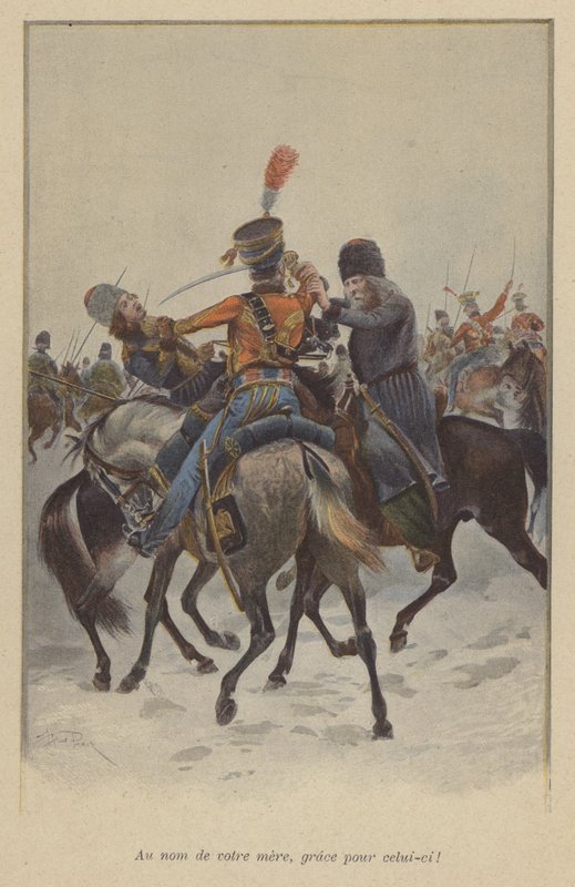 Enfrentamiento de caballería durante la invasión de Rusia por Napoleón, 1812 de after Paris