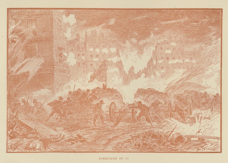 Barricada del 71 de after Albert Robida
