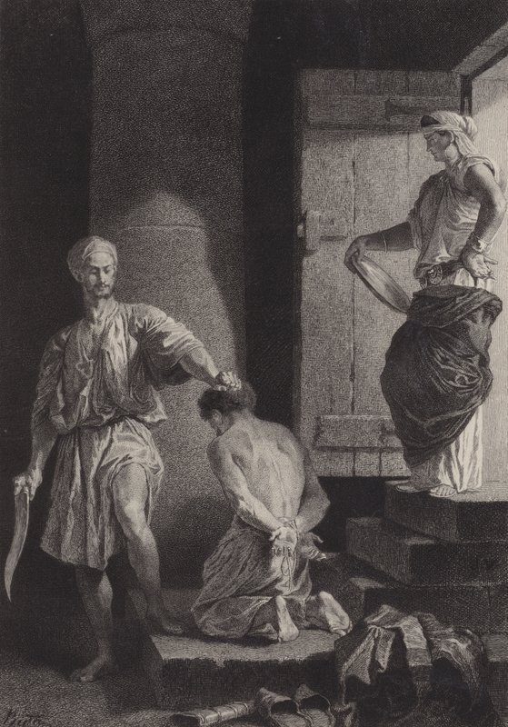 La decapitación de Juan el Bautista de after Albert Robida