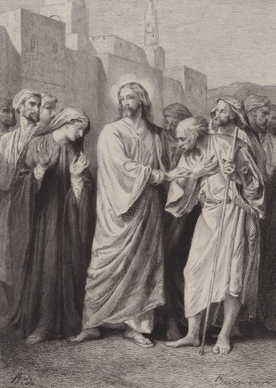 Cristo predice la destrucción del templo de after Albert Robida