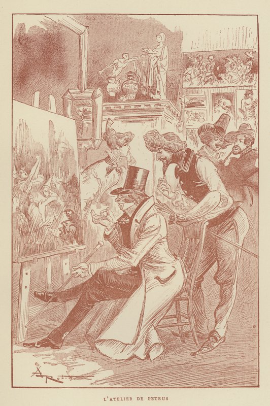 El taller de Petrus de after Albert Robida