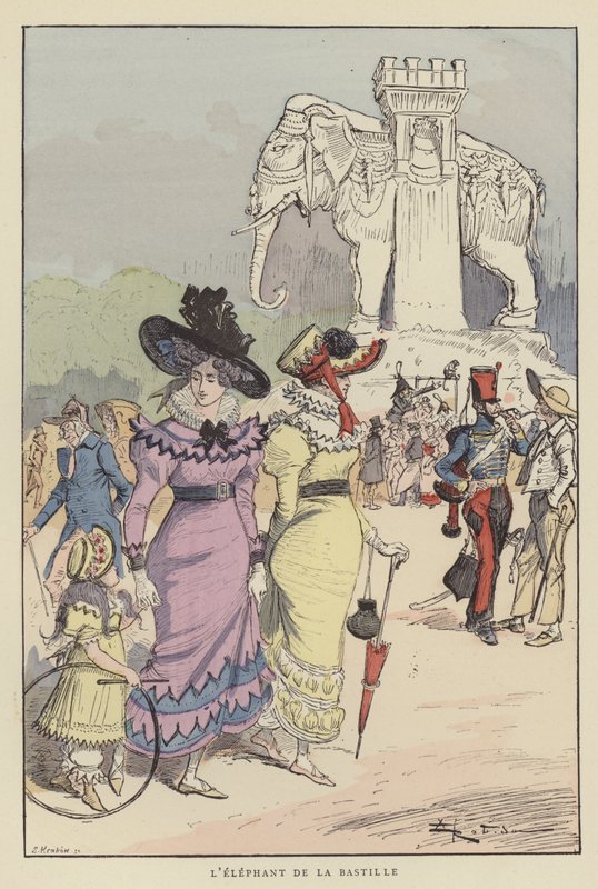 El elefante de la Bastilla de after Albert Robida